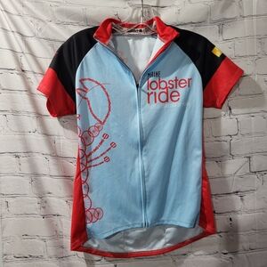 Maine Lobster Cycling Jersey Shirt Short Sleeve
